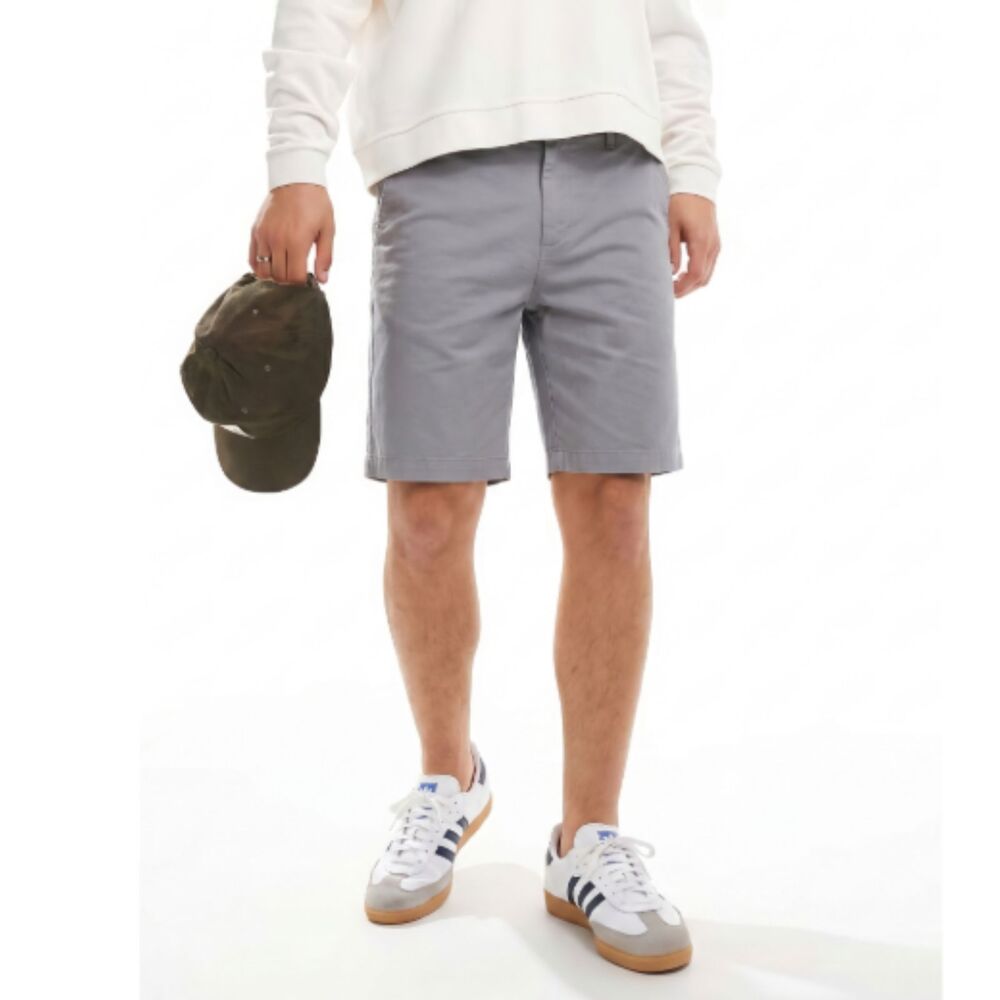 NEW Dockers Mens Ultimate Shorts Light Gray Cotton Stretch 10” Inseam Size 40